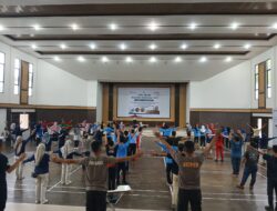 PT Timah Gelar Senam Bersama Mitra Kerja dan Masyarakat untuk Memaknai Bulan K3 Nasional