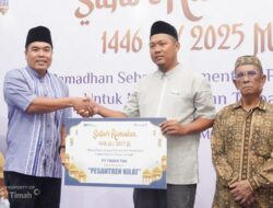 PT Timah Dukung Kegiatan Pesantren Kilat Ramadan dengan Menyerahkan Bantuan untuk Taman Bacaan Menara Bestari Beltim