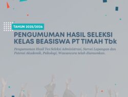 PT Timah Umumkan Hasil Seleksi Program Pemali Boarding School Tahun 2025