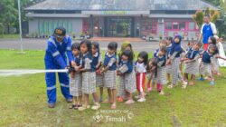 Edukasi Bahaya Api Sejak Dini, Tim Fire Fighter PT Timah Kunjungi TK Kutilang I Pangkalpinang 