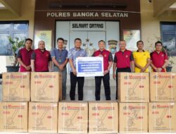 Dukung Program Ketahanan Pangan dan Pertanian, PT Timah Serahkan Mesin Tanam Jagung untuk Polres Bangka Selatan