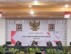 Rapat Paripurna DPRD Bangka, Bupati Ferry Insani Sampaikan Pidato Sambutan Perdana