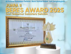 Bank Sumsel Babel Raih Juara II BERES Award 2025, Kembali Buktikan Perannya sebagai Mitra Pembangunan Daerah