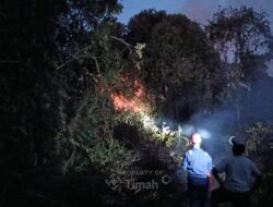 Gerak Cepat PT Timah Bantu Warga Padamkan Kebakaran Lahan di Kelurahan Sawang