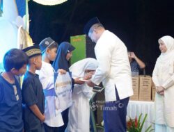 Senyum Nazwa di Safari Ramadan, PT TIMAH Berbagi Kebahagiaan Bersama Anak Yatim dan Piatu di Kabupaten Bangka