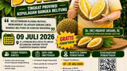 Dorong Durian Lokal Tembus Pasar Nasional, Pemprov Babel Gelar Kontes Durian Tingkat Provinsi