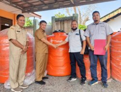 PT TIMAH Berkolaborasi dengan BPBD Bangka Barat Hadirkan Tangki Air Bersih bagi Warga 